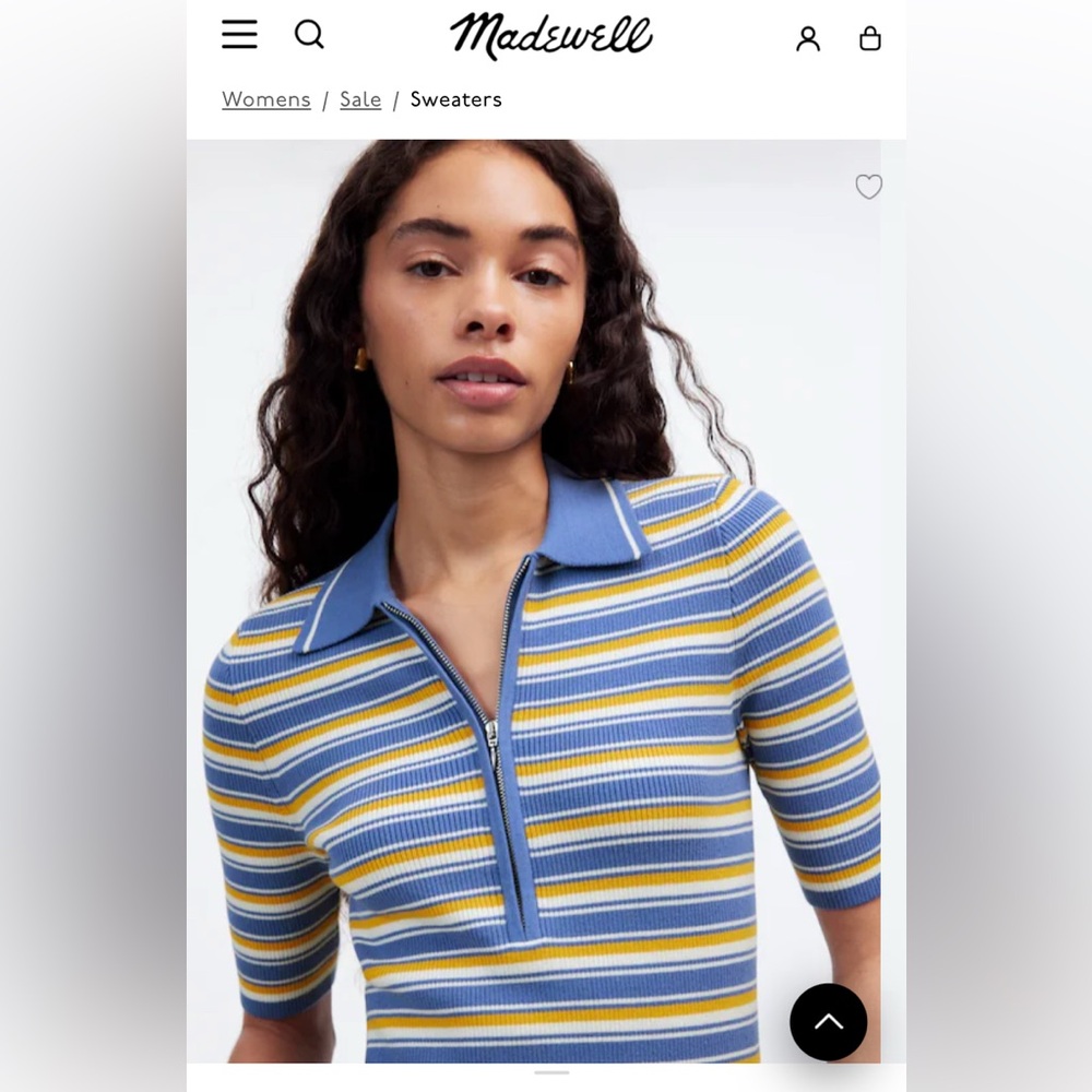 Madewell Half-Zip Johnny-Collar Polo